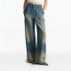 Women's Summer Casual High-Waisted Straight Jeans - Breathable Printed Denim Streetwear